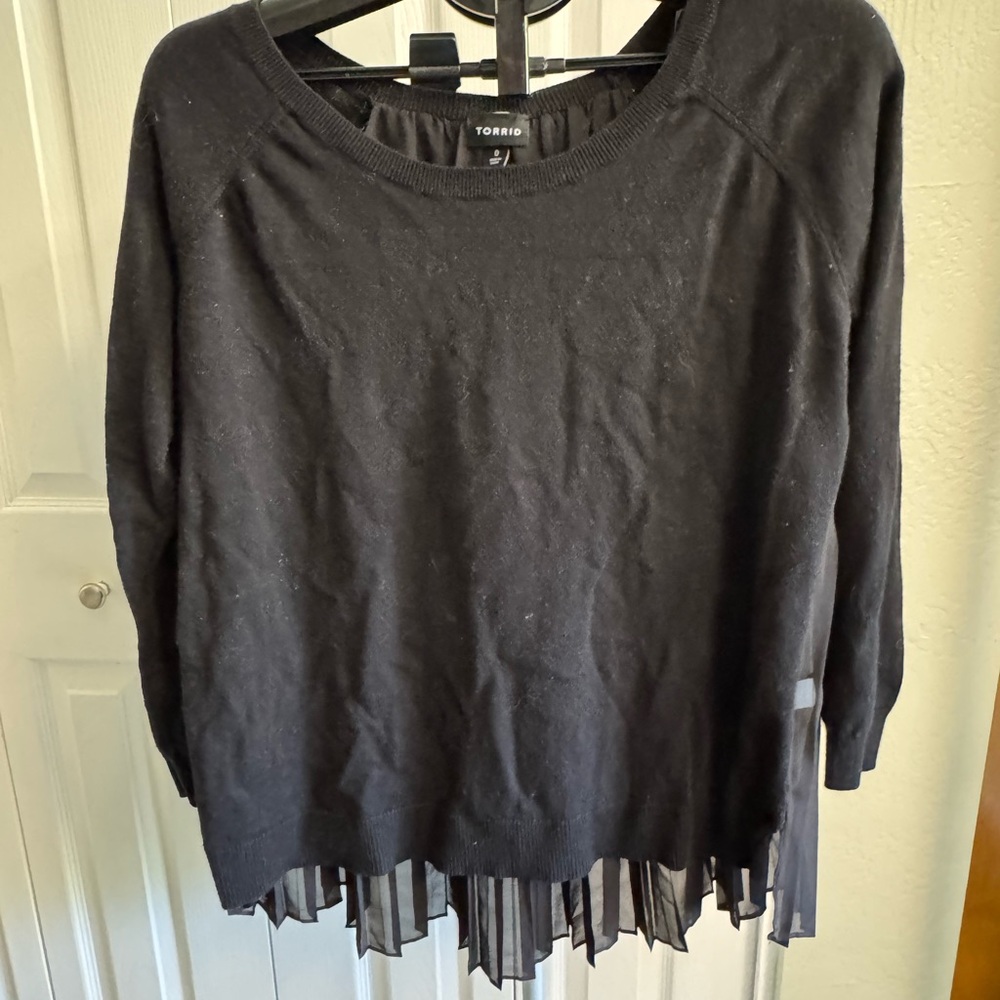 Torrid Elegant Black Knit Top